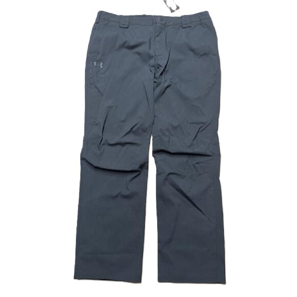 Under Armour Men's Enduro Elite Flat Front Pants, Black / Black, 42/30 - Picture 1 of 7